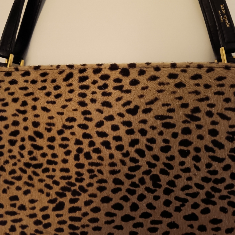 Kate Spade Leopard Print Shoulder Bag with Black Straps - Picture 3 of 6